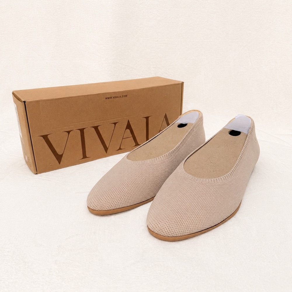 VIVAIA Tamia Walker Knit Flats Almond | EU 42 / US 10.5 - Picture 3 of 8